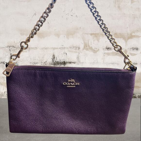 Coach Large Wristlet Shoulder Bag in Purple - Picture 1 of 6
